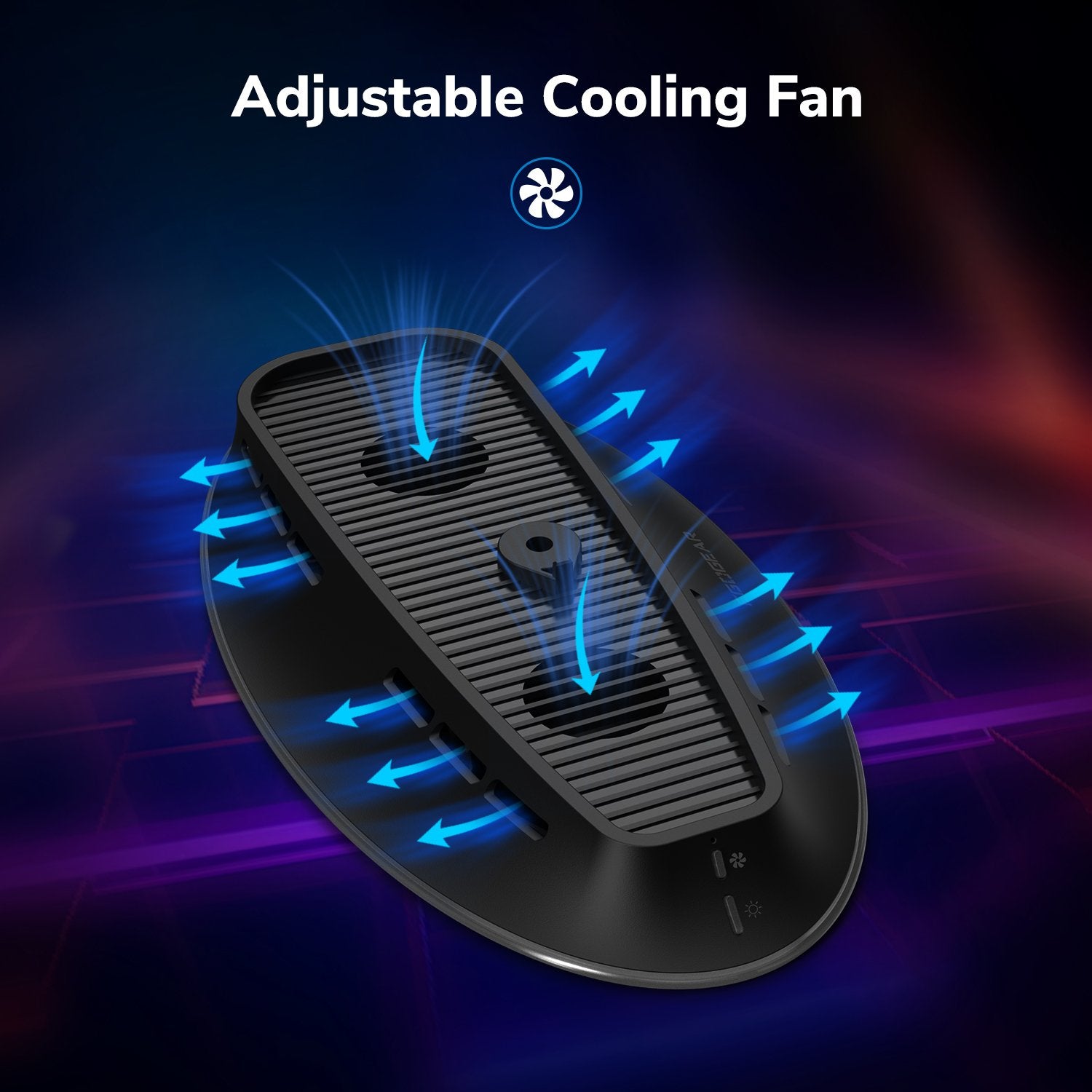 EgoGear - SCH30 - Base de refroidissement RGB LED pour PS5/PS5 SLIM - flash vidéo