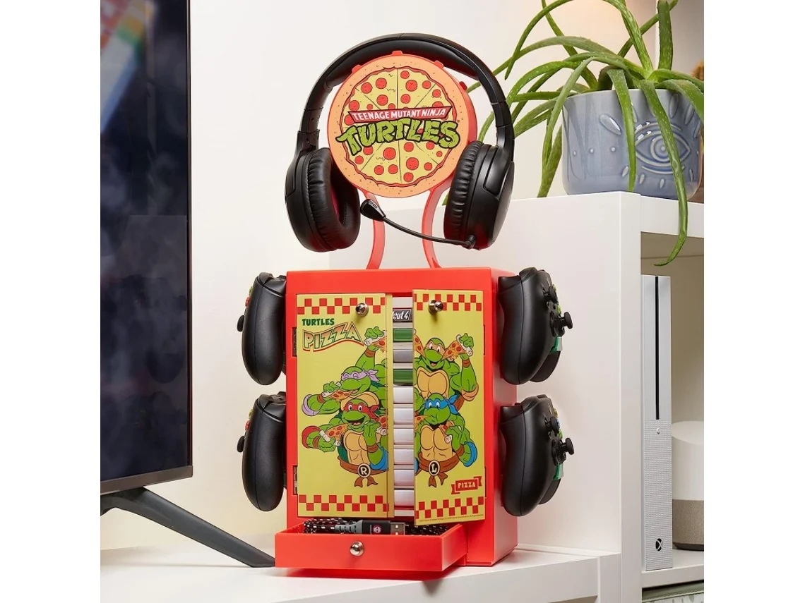 Viacom - Meuble de rangement officiel Tortues Ninja pour gamer - flash vidéo