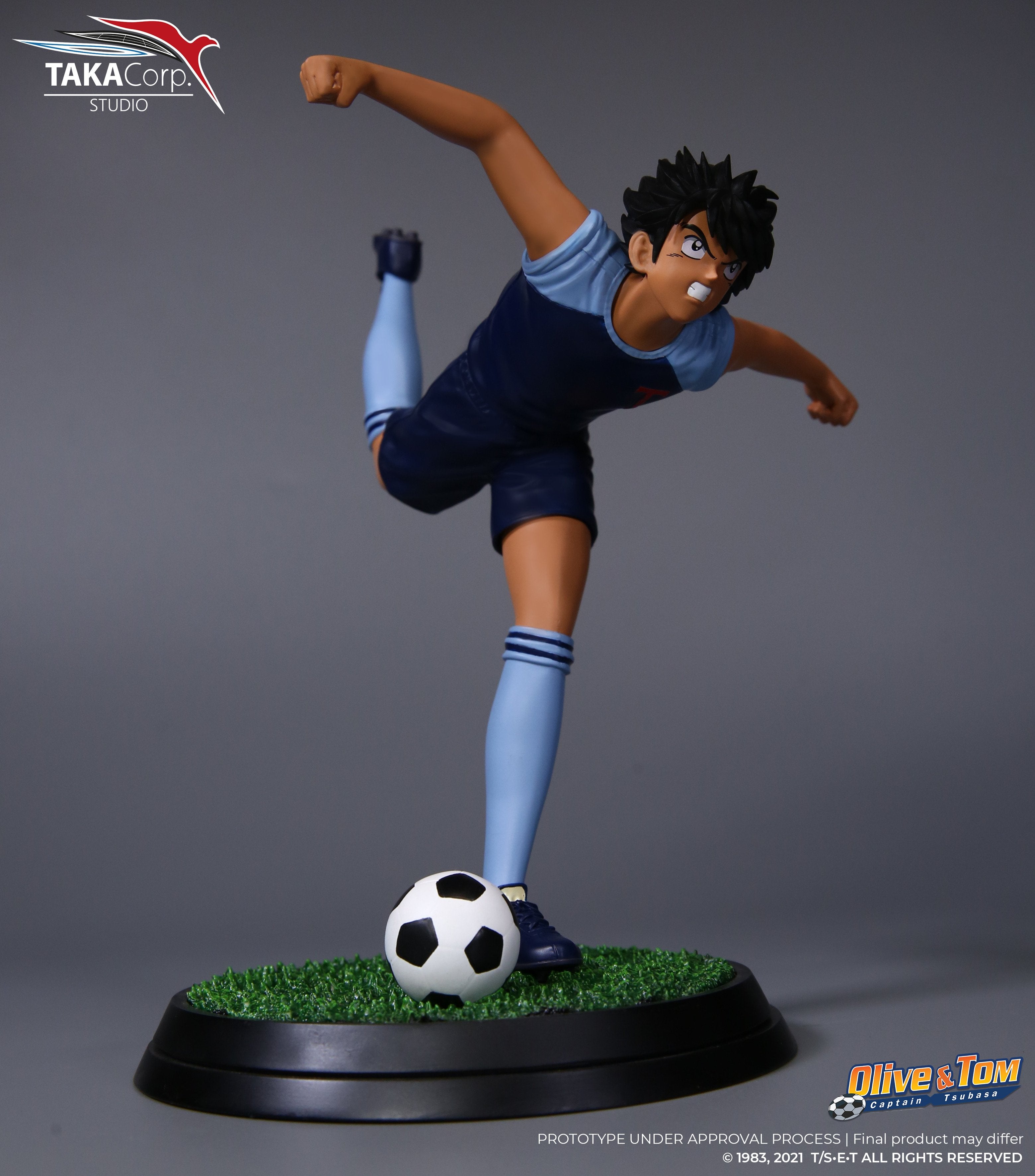 Plastoy - Olive et Tom (Captain Tsubasa) - Mark Landers (Kojiro Hyuga) Statue 22cm - flash vidéo