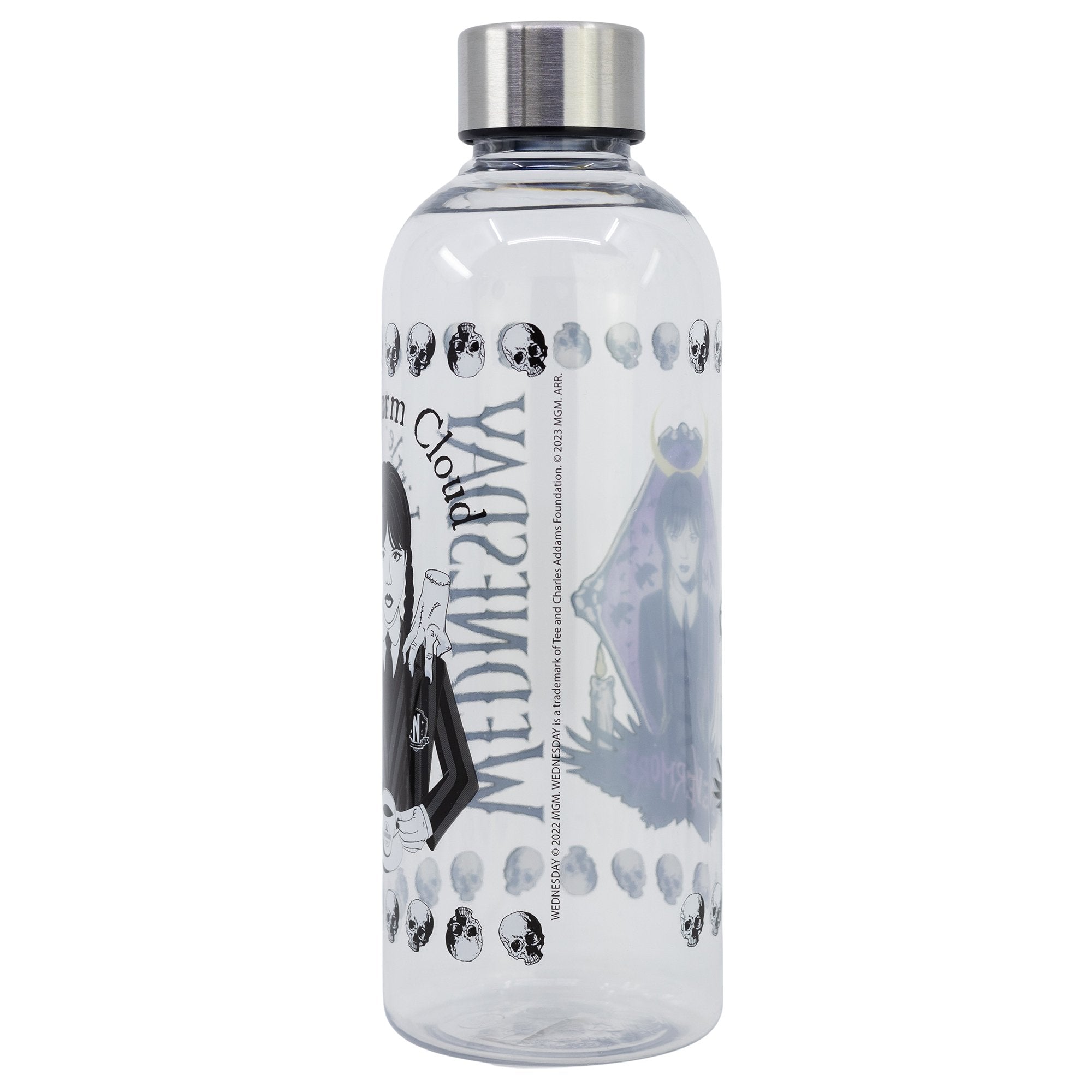 Mercredi - Bouteille d'eau Hydro Mercredi Addams (PP) - 850ml - flash vidéo