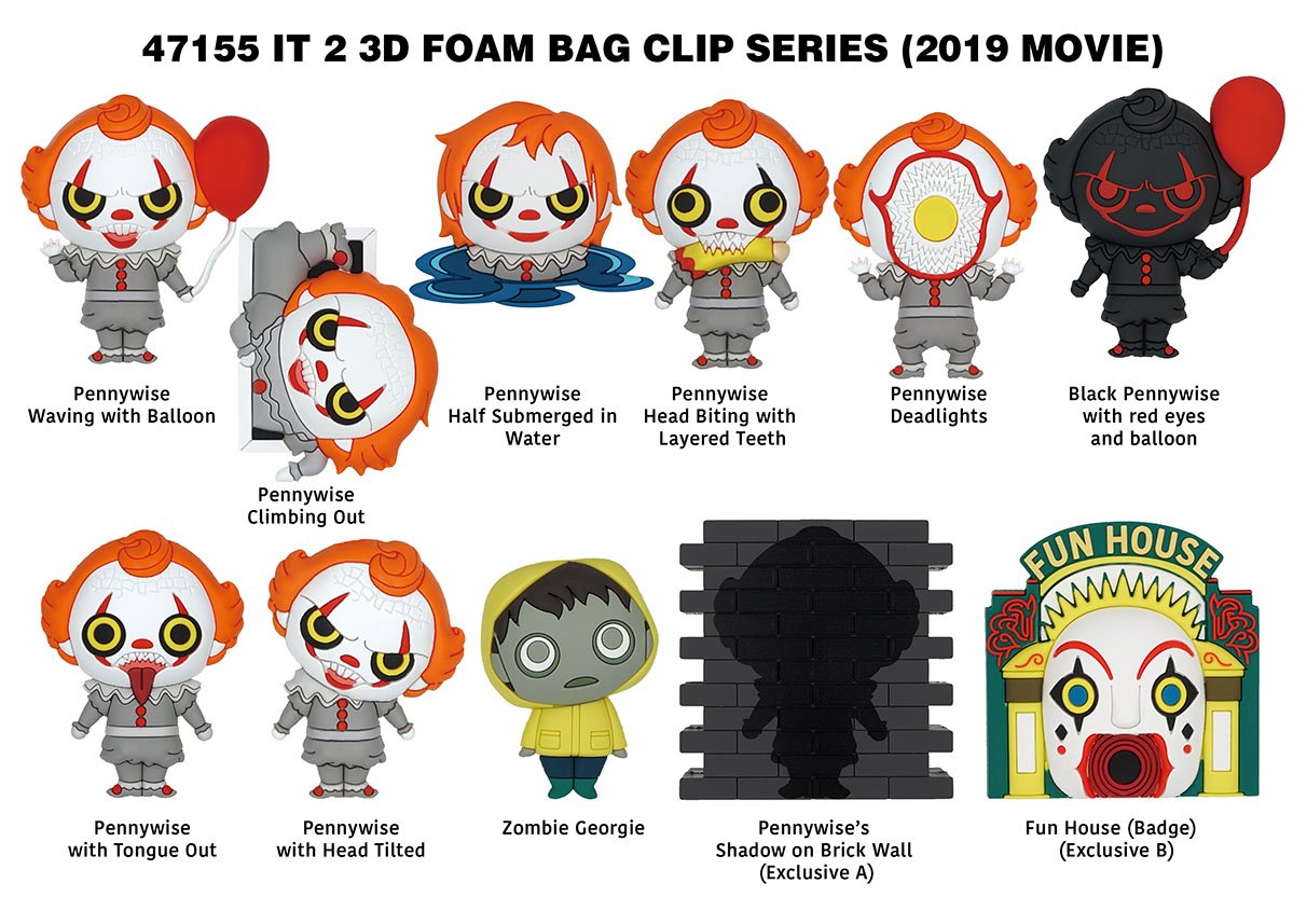 Ça : Chapitre 2 - Assortiment en blind box de figurines de sac de collection en mousse (Série 1) (24 pcs) - flash vidéo