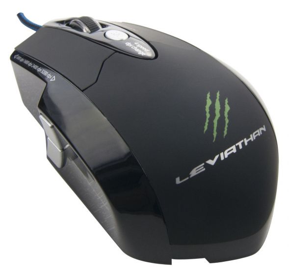 Dragonwar Leviathan 3200DPI Souris de Gaming LED bleu avec 8 boutons - Noir - flash vidéo