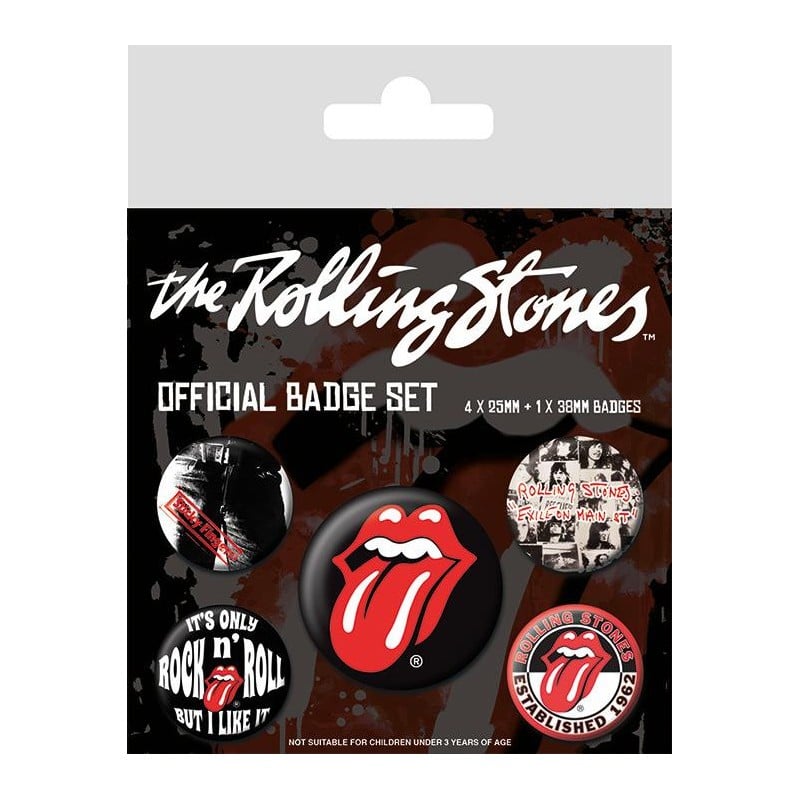 The Rolling Stones - Classique Pack de 5 Badges - flash vidéo