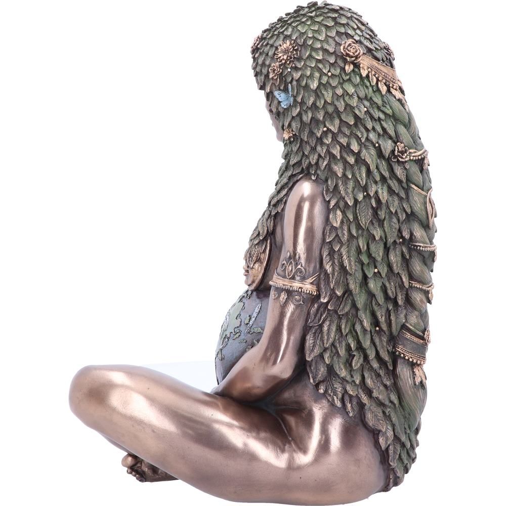 Mother Earth - Figurine de couleur bronze de la Terre Mère Gaia éthérée 30cm - flash vidéo