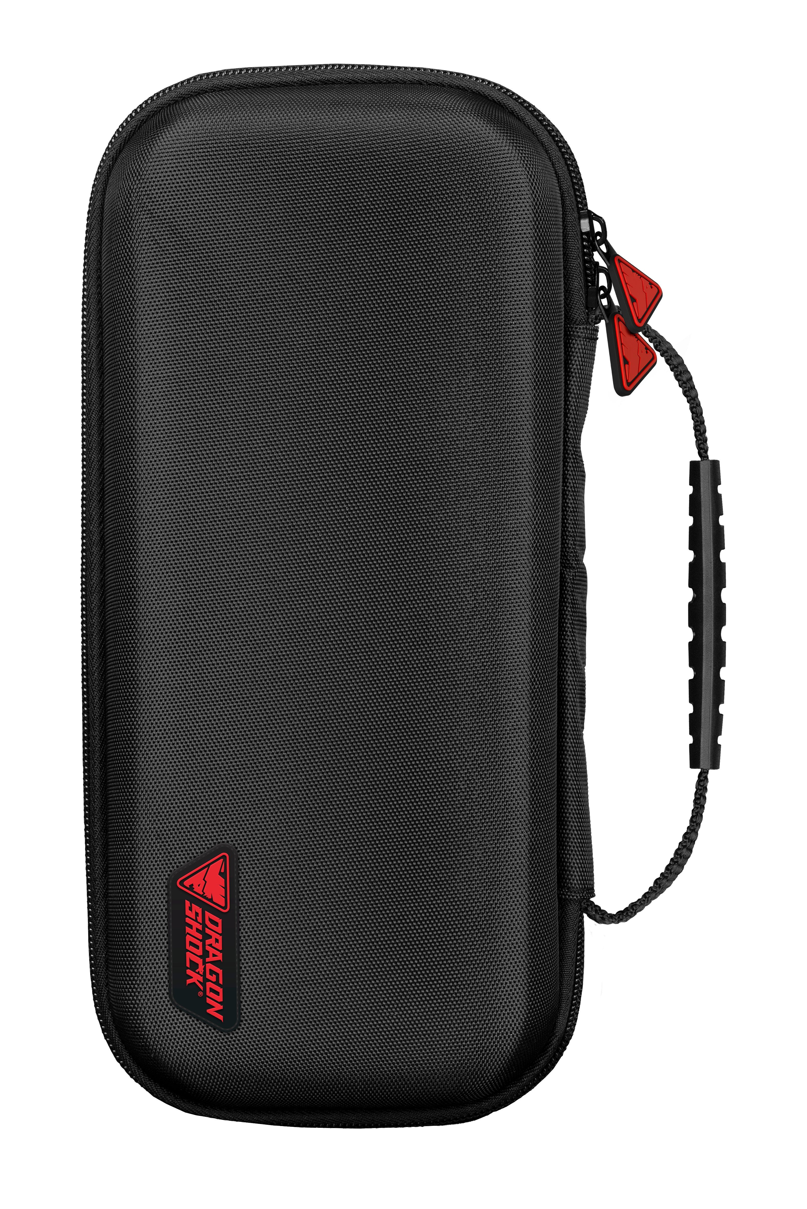 DragonShock - Game On the Go Pack - Housse de Transport Switch + Paire Mini Manettes Sans Fil Glow Fusion et Noire pour Nintendo Switch, Switch OLED, PC, Android et IOS - flash vidéo
