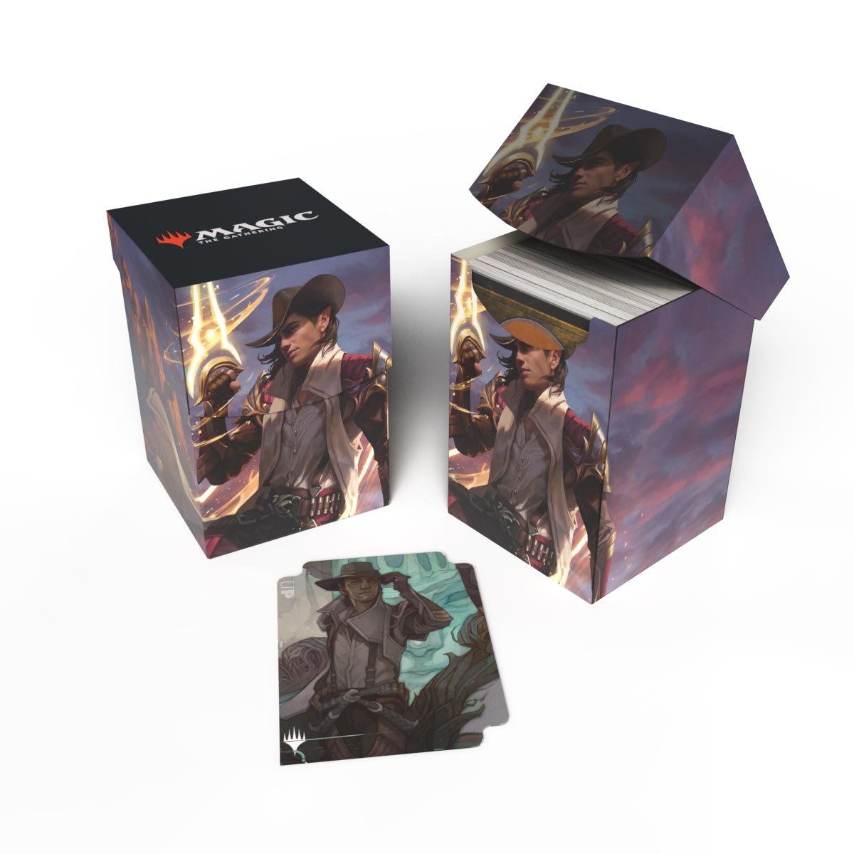 Ultra Pro - Magic: The Gathering - Outlaws of Thunder Junction - 100+ Deck Box Kellan, le Kid - flash vidéo