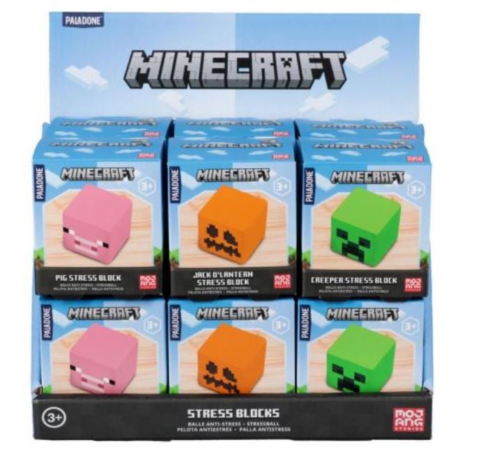 Mojang Studios - Minecraft Blocks Anti-Stress (CDU de 12pcs) - flash vidéo