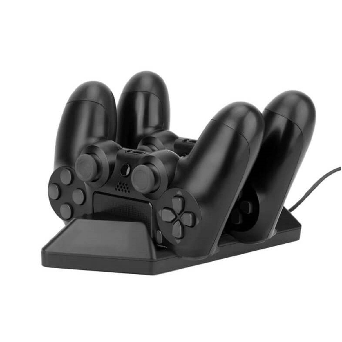 Nitho - Chargeur double Noir pour manettes PS4 DualSense - flash vidéo