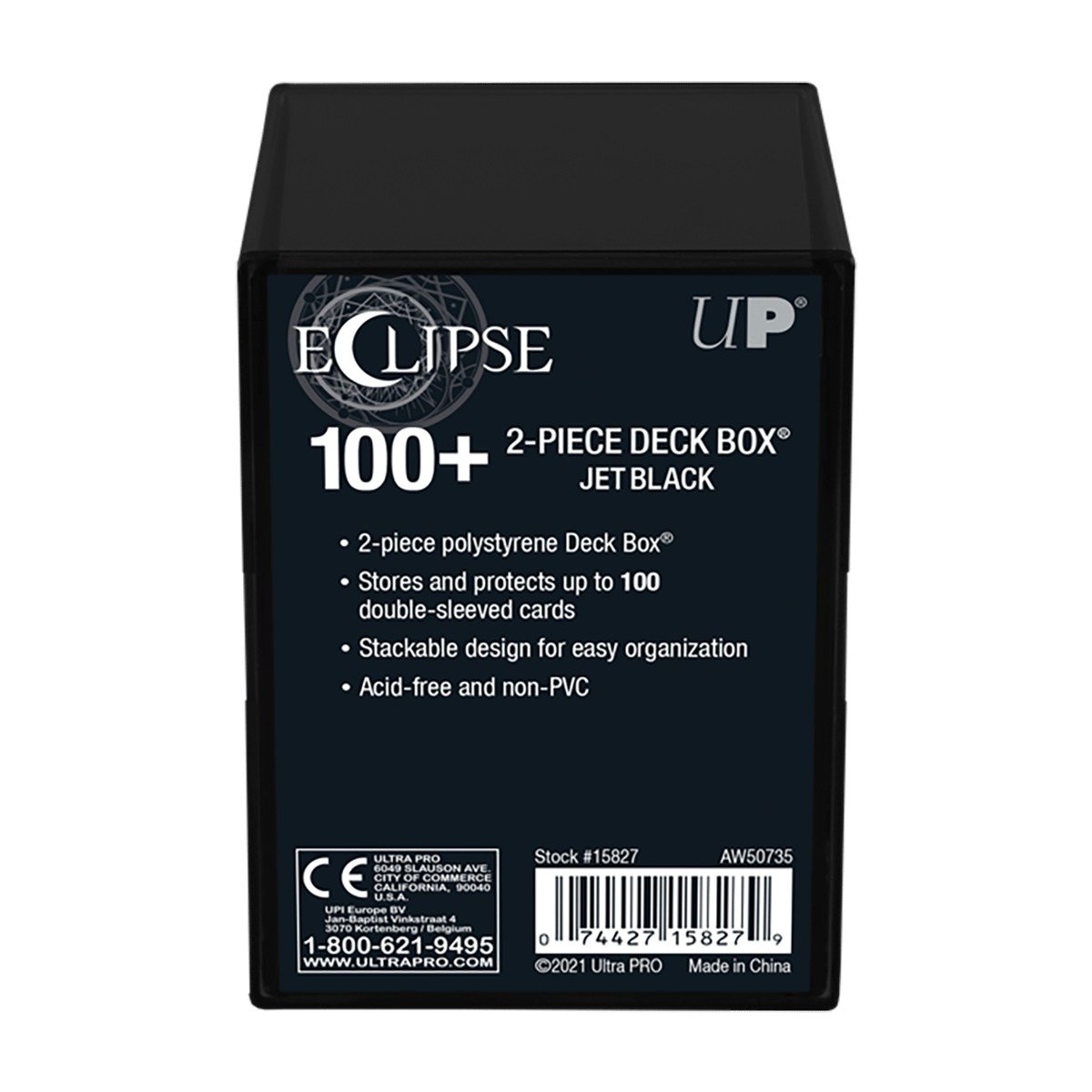 Ultra Pro - Eclipse 2-Piece 100+ Deck Box : Noir de jais - flash vidéo