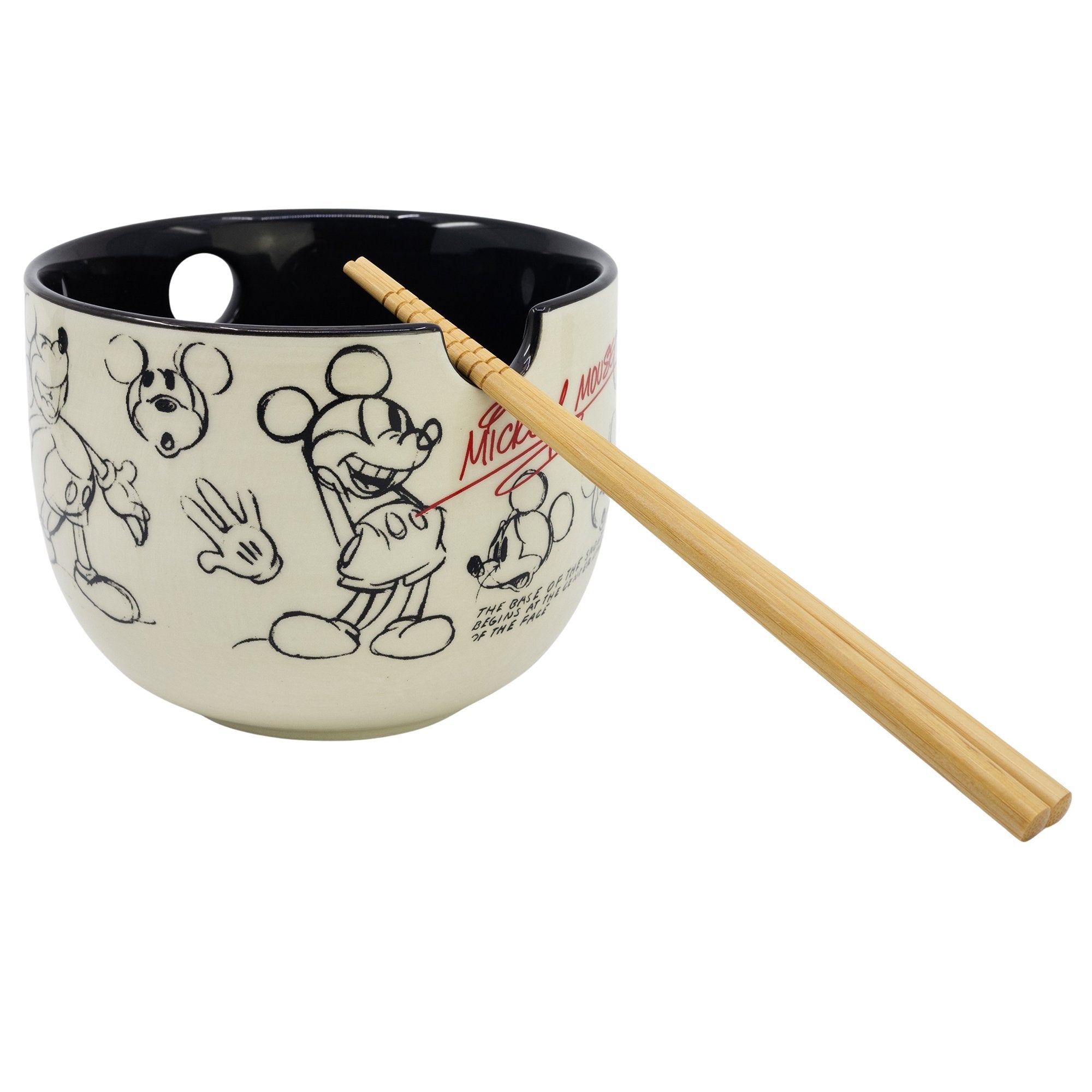 Disney - Bol à ramen avec baguettes Mickey Mouse Vintage - flash vidéo
