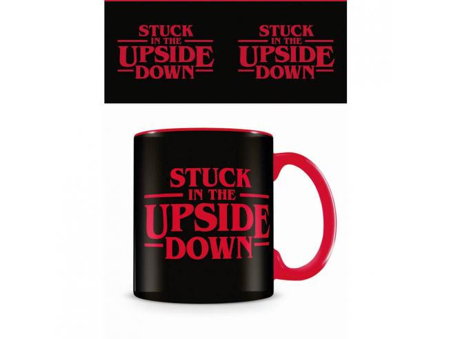 Stranger Things - Stuck in the Upside Down Black Mug - flash vidéo