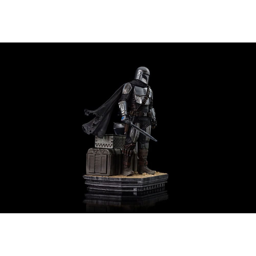 Iron Studios - BDS Arts Scale 1/10 - Le Mandalorien - Din Djarin et Grogu Statue 21cm - flash vidéo