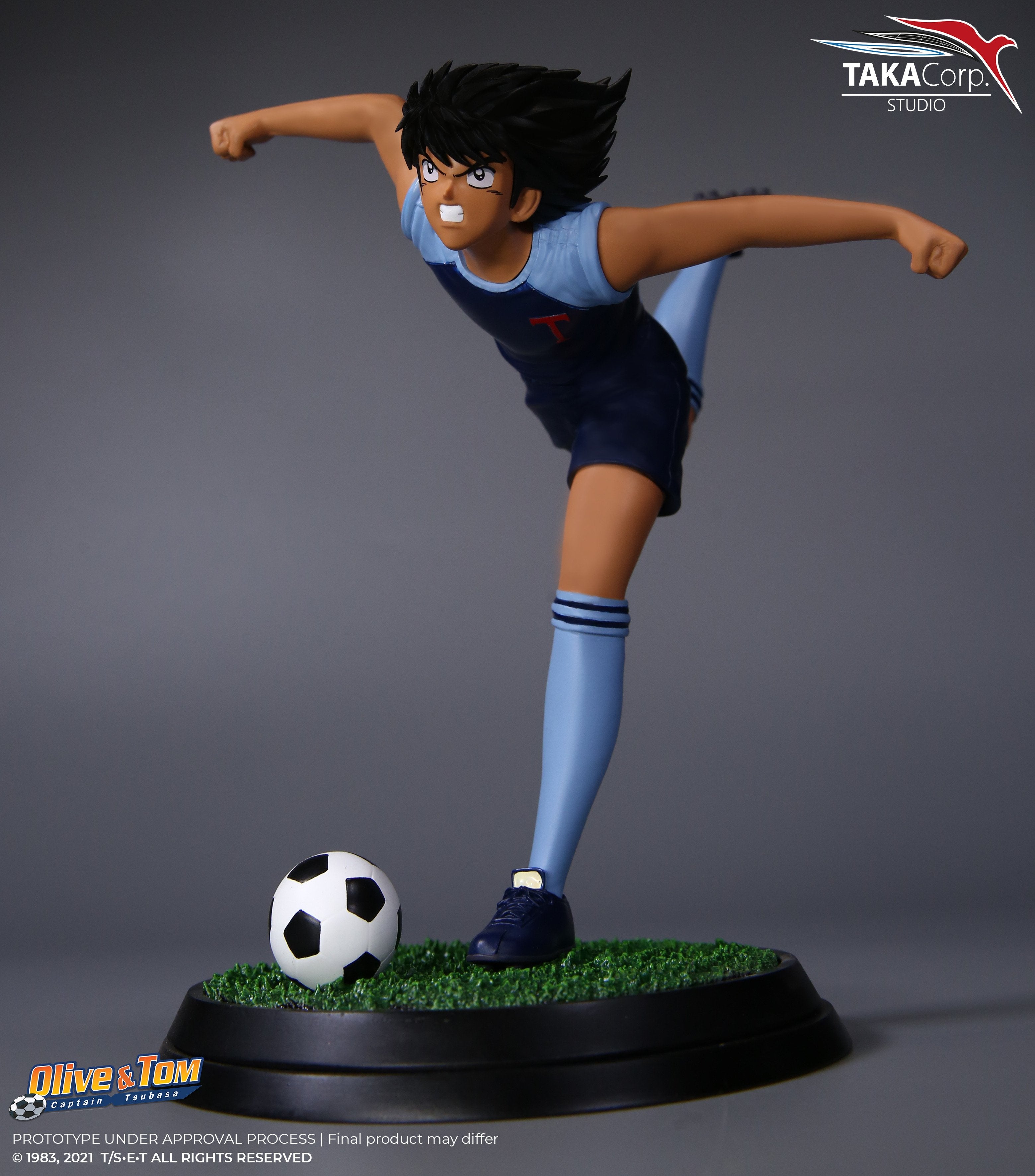 Plastoy - Olive et Tom (Captain Tsubasa) - Mark Landers (Kojiro Hyuga) Statue 22cm - flash vidéo