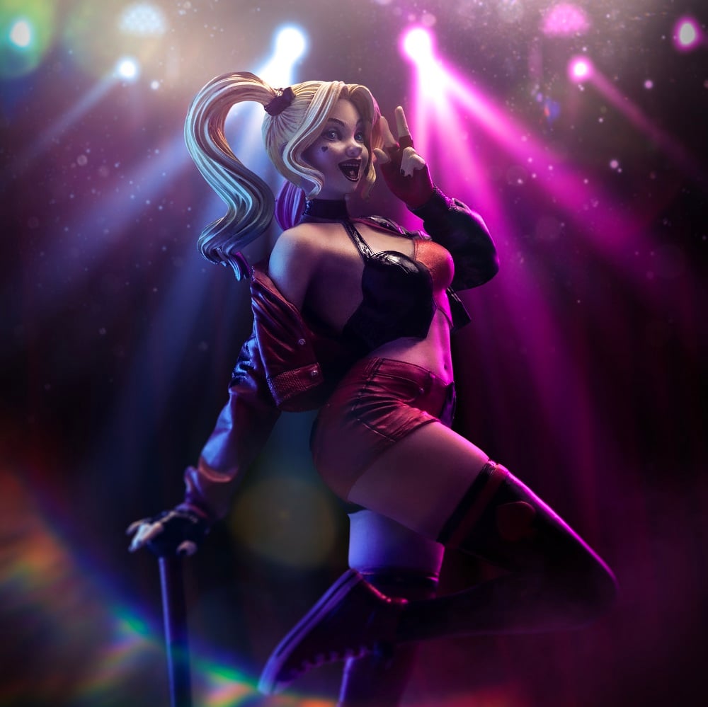 Iron Studios - Arts Scale 1/10 - DC Comics - Gotham City Sirens - Harley Quinn Statue 22cm - flash vidéo