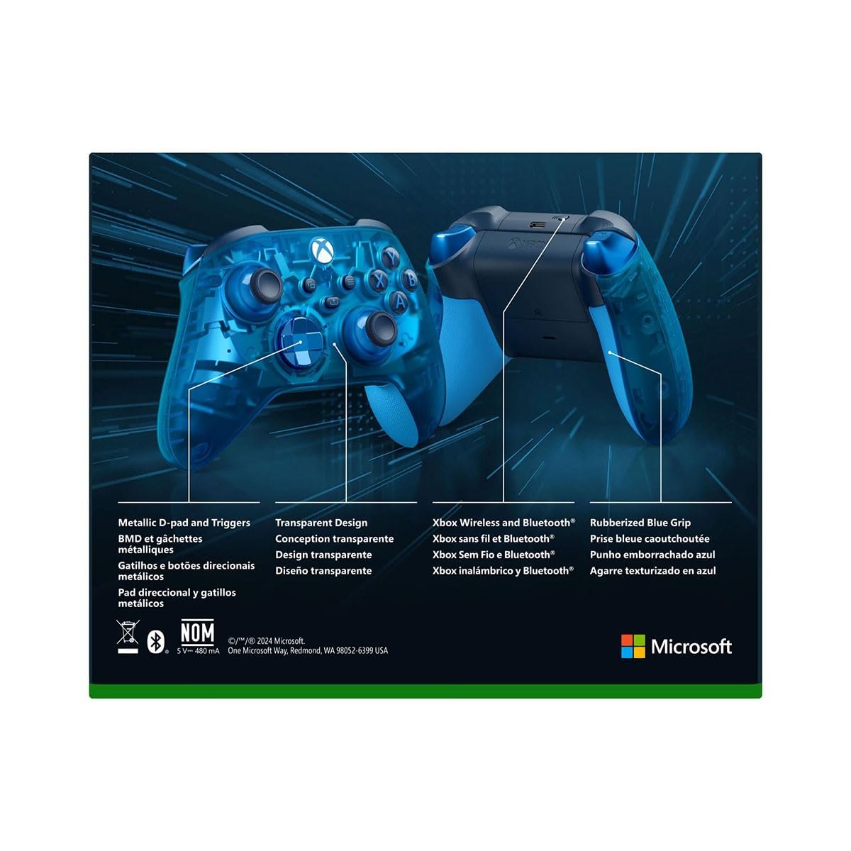 Manette sans fil Xbox Sky Cipher Special Edition pour Xbox Series X|S, Xbox One, Windows 10 et Mobile - flash vidéo