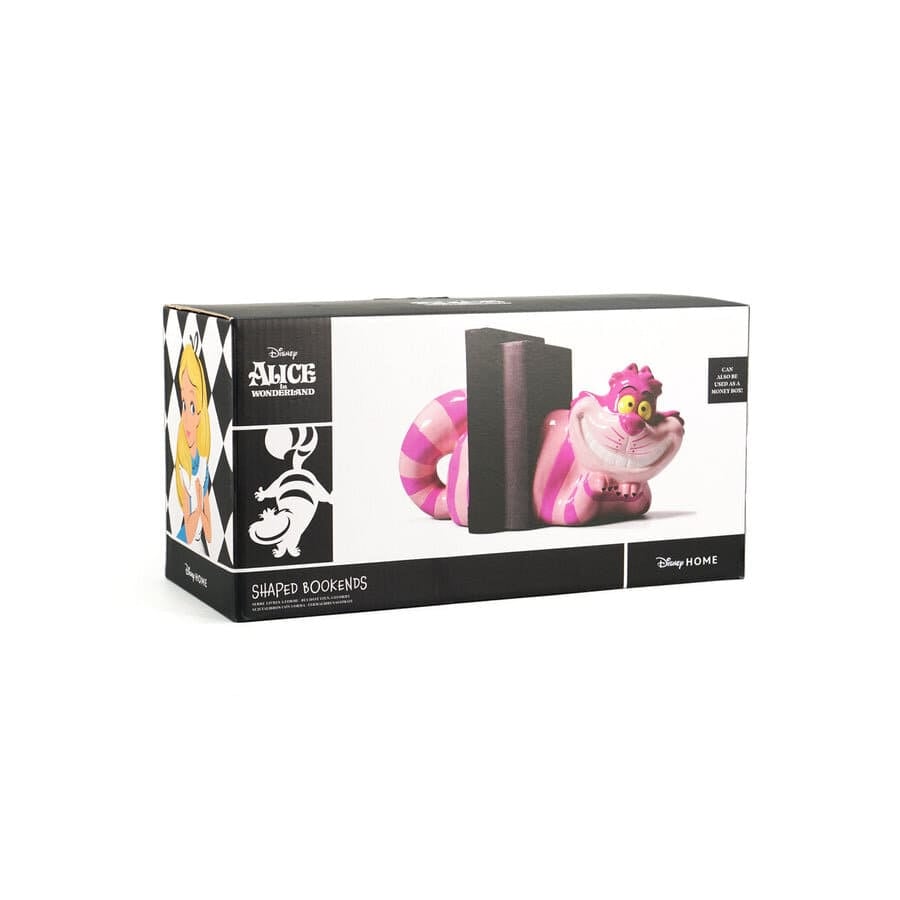 Disney - Ensemble de deux serre-livres Alice au pays des merveilles "Le chat du Cheshire" - flash vidéo