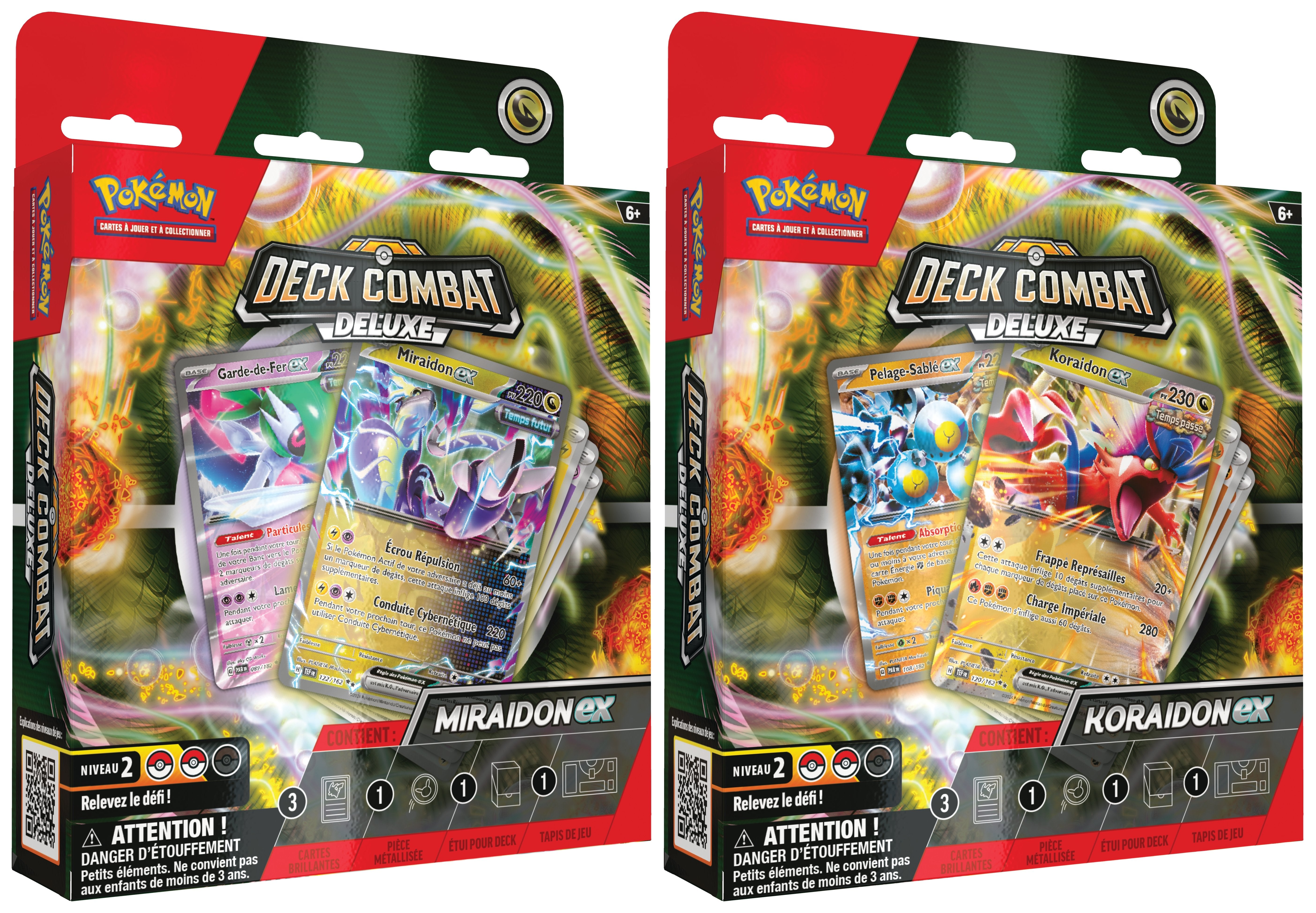 Pokémon JCC - Deck Combat Deluxe Miraidon-ex ou Koraidon-ex (1x boîte aléatoire) - flash vidéo
