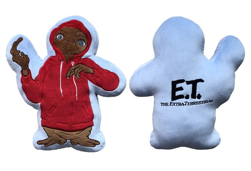 E.T., l'extra-terrestre - Coussin en forme d'E.T. 40cm - flash vidéo