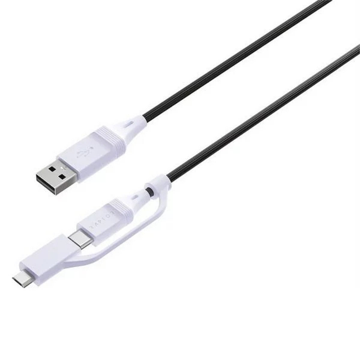 Raptor Gaming - Câble USB-C Play & Charge Blanc de 2.75m CC200 pour PS5, Xbox Series X|S, Nintendo Switch et Mobile - flash vidéo