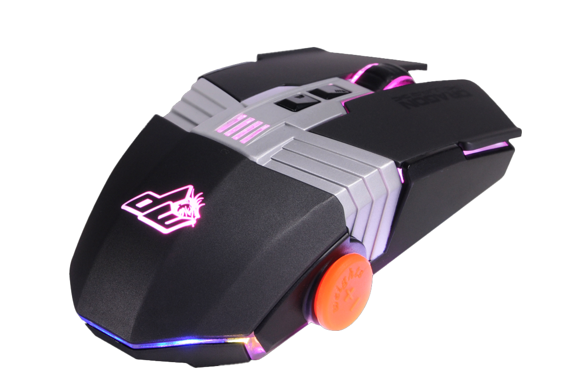 Dragonwar G22 7000DPI Souris de jeu RGB ergonomique et personnalisable à 7 boutons - Noir - flash vidéo