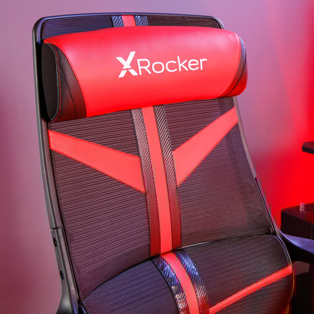 X Rocker - Chaise de jeu compacte Helix Rouge - flash vidéo