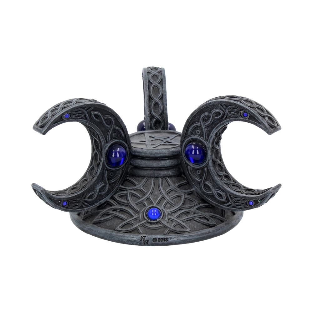 Triple Moon Crystal Ball Holder 10cm - flash vidéo
