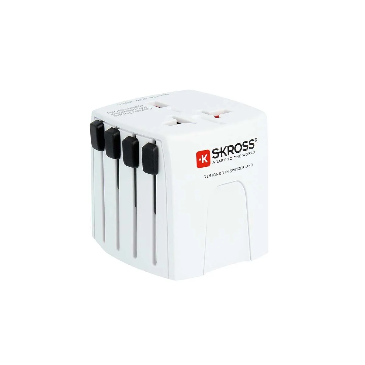 Skross - Adaptateur de voyage MUV PRO 2 pôles + 1 USB charge rapide + 1 Type-C 2500 mA Blanc - flash vidéo