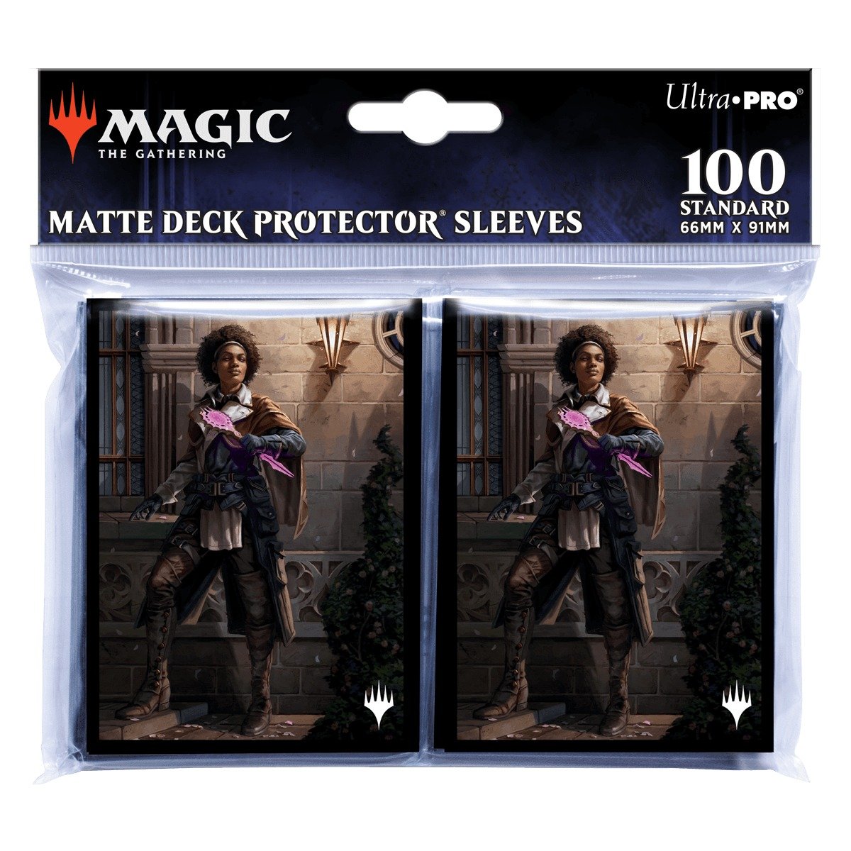 Ultra Pro - Magic: The Gathering - Murders at Karlov Manor - Sachet de 100 protèges cartes standard - Kaya, la justice des esprits (63 x 89 mm) - flash vidéo