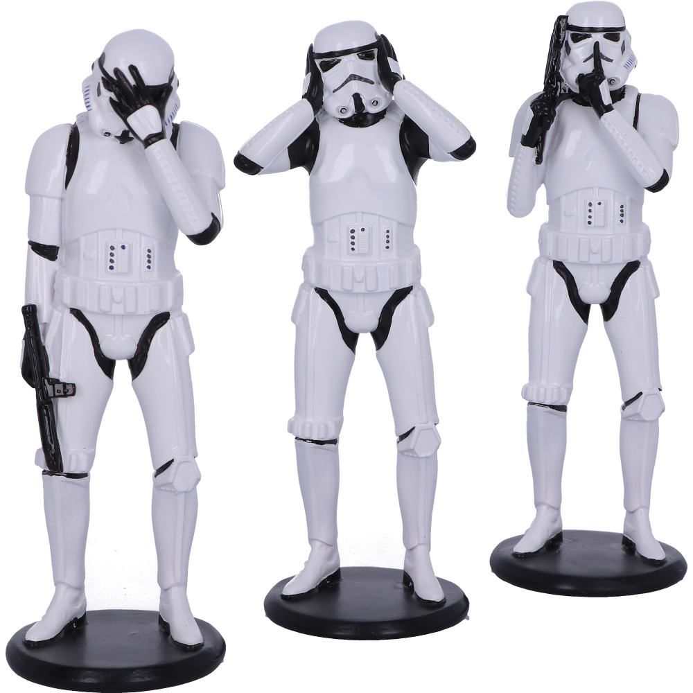 Les Trois Sages Stormtroopers Figurines 14cm - flash vidéo