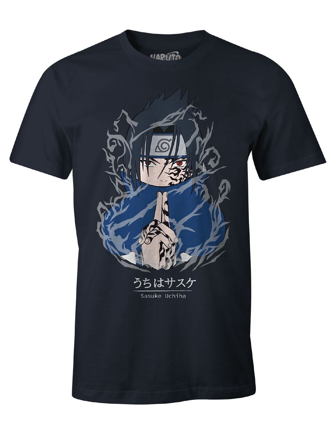 Naruto - T-shirt Noir Sasuke - XL - flash vidéo