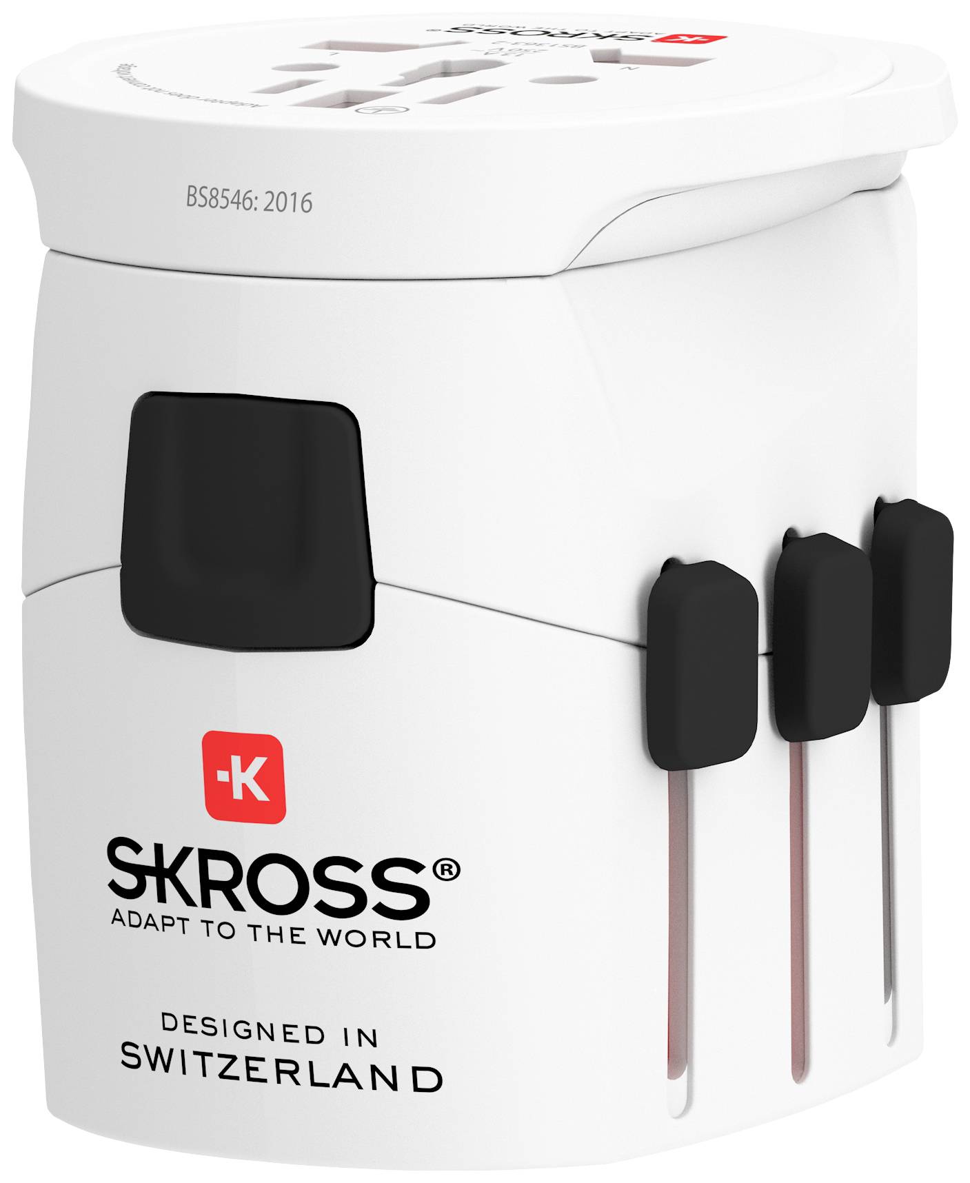 SKROSS - World Travel Adapter with Ground Plugs, without Schuko Top ( no swiss/italy ) - flash vidéo