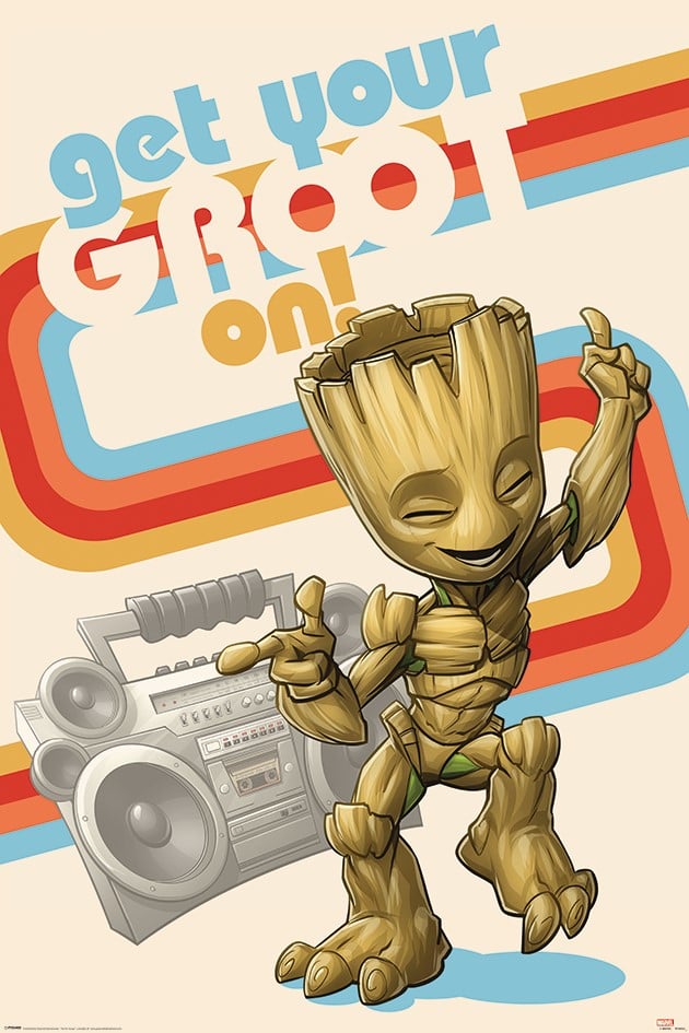 Les Gardiens de la Galaxie - Maxi Poster "Get Your Groot On" - flash vidéo