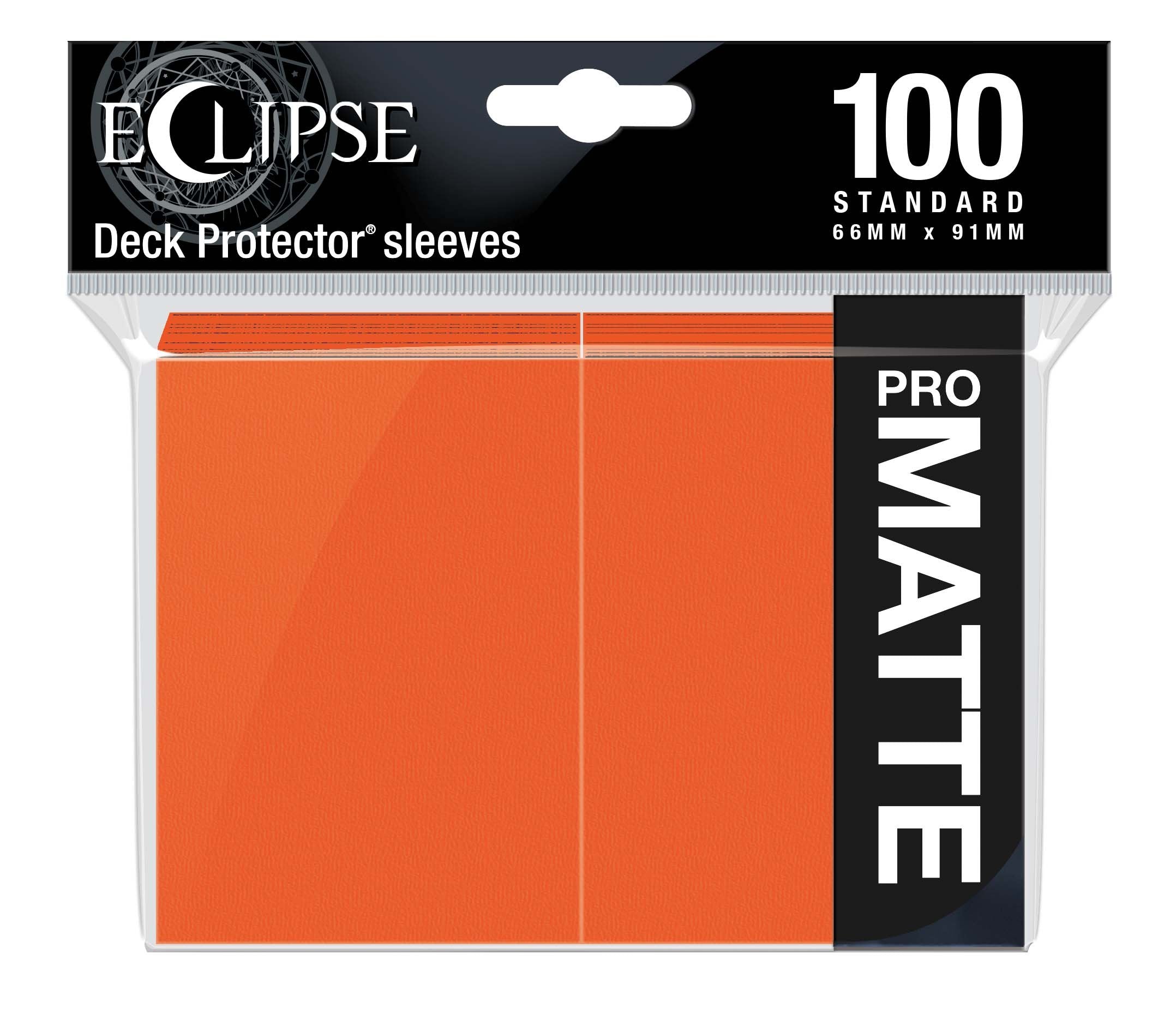 Ultra Pro - Eclipse Matte Sachet de 100 protèges cartes standard Orange Citrouille (66 x 91 mm) - flash vidéo