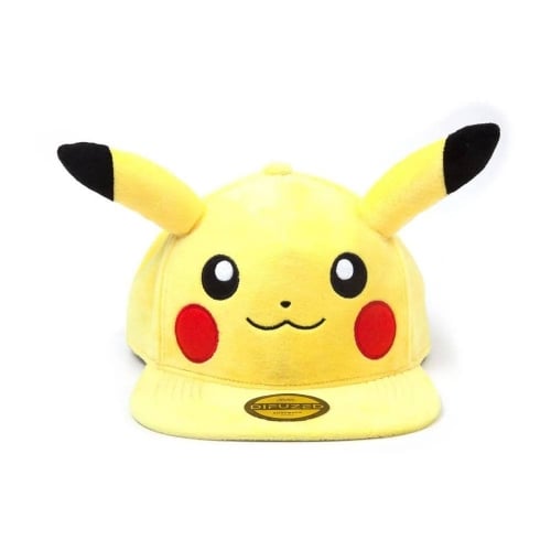 Pokémon - Casquette Peluche Snapback "Pikachu" - flash vidéo