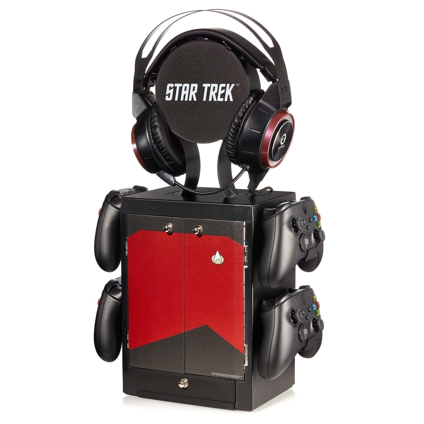 CBS - Meuble de rangement officiel Star Trek Rouge pour gamer - flash vidéo