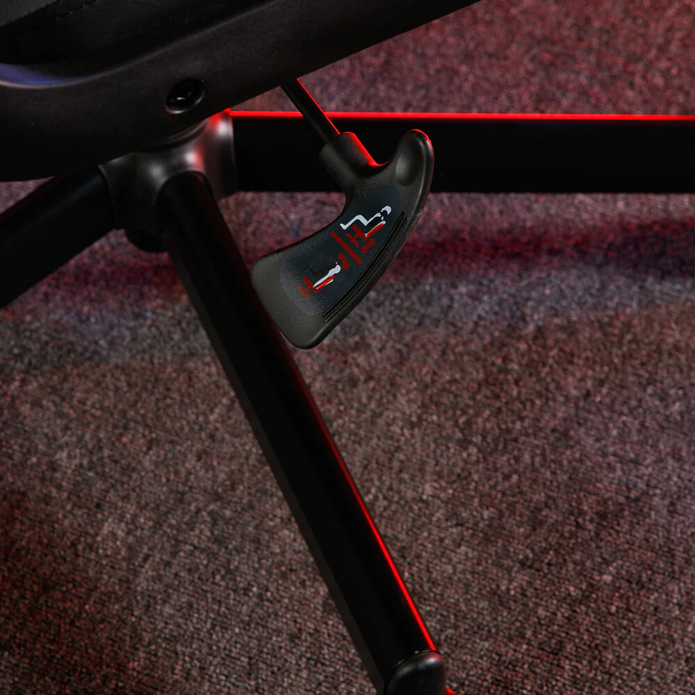 X Rocker - Chaise de jeu compacte Helix Rouge - flash vidéo