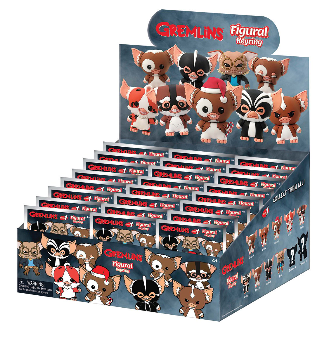 Gremlins - Assortiment en blind box de figurines de sac de collection Gremlins en mousse (Série 1) (24 pcs) - flash vidéo