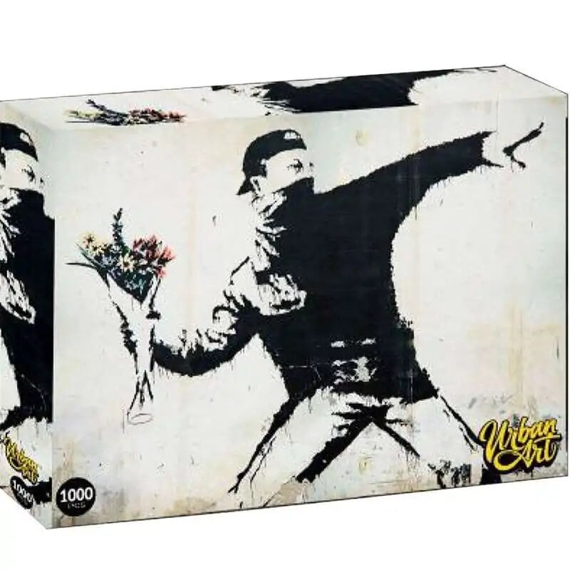 Urban Art - Puzzle lenticulaire "Flower Thrower" 1000 pcs 70x50 cm - flash vidéo