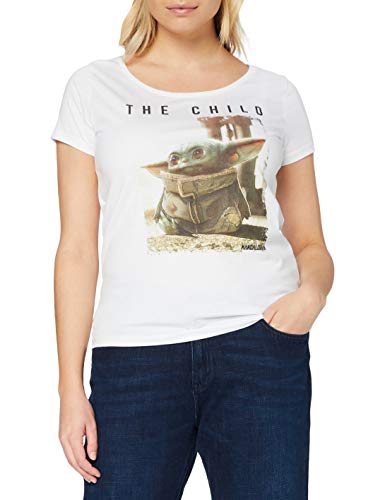 The Mandalorian - T-shirt Blanc Femmes Logo The Child - S - flash vidéo
