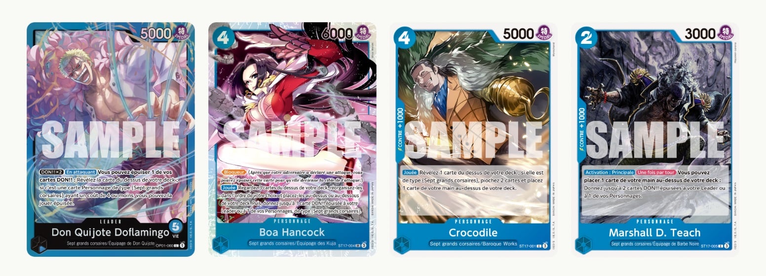 One Piece Card Game - Deck débutant (Edward Newgate / Uta / Don Quijote Doflamingo / Monkey D. Luffy / Smoker / Charlotte Katakuri - 1x deck aléatoire) - flash vidéo