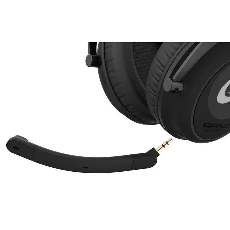QPAD - QH-900 - Casque de jeu stéréo sans fil Noir pour PC, PS4/PS5, Xbox One, Xbox Series S|X, Nintendo Switch - flash vidéo