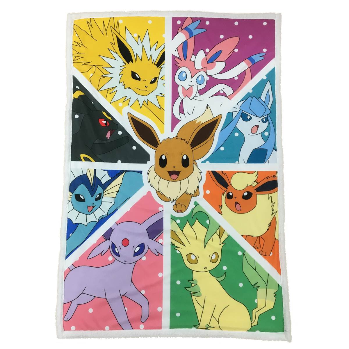Pokémon - Plaid Sherpa Evolutions d'Evoli (100x150cm) - flash vidéo