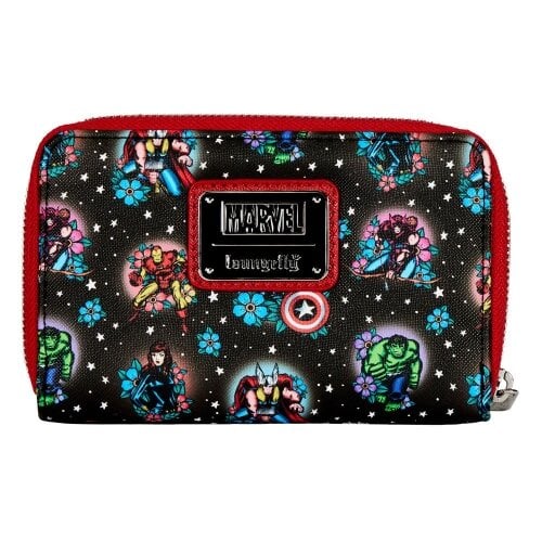 Loungefly: Marvel - Avengers Tattoo Zip Around Wallet - flash vidéo
