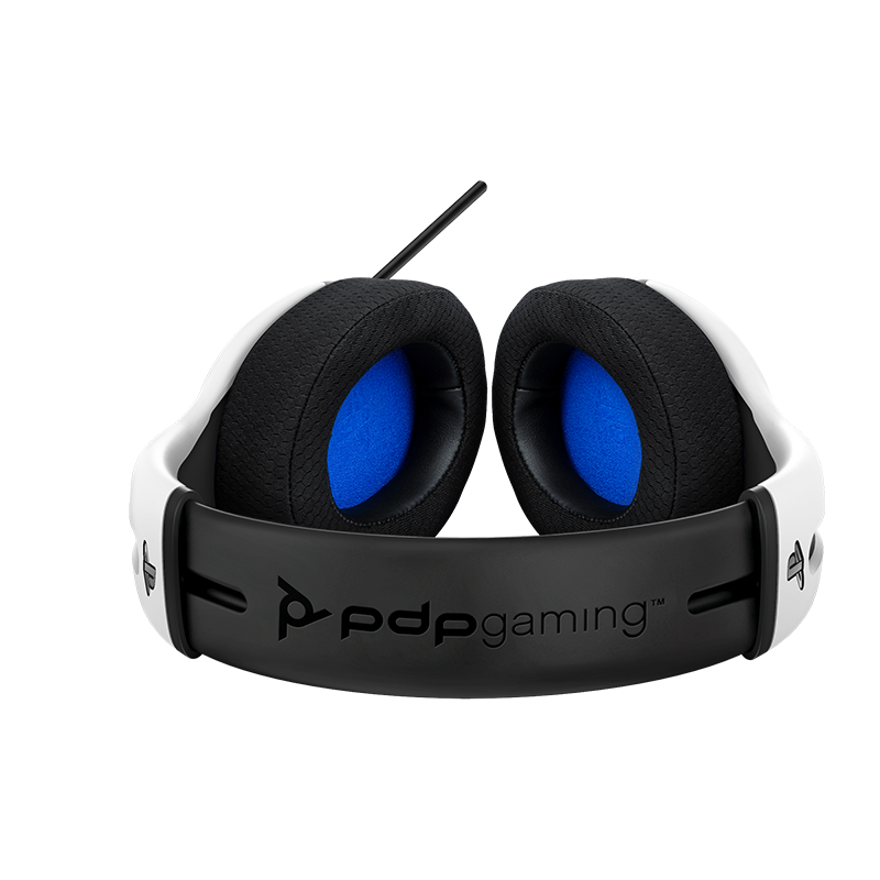 PDP - Casque de jeu stéréo filaire LVL50 Blanc pour PS5, PS4 & PC - flash vidéo