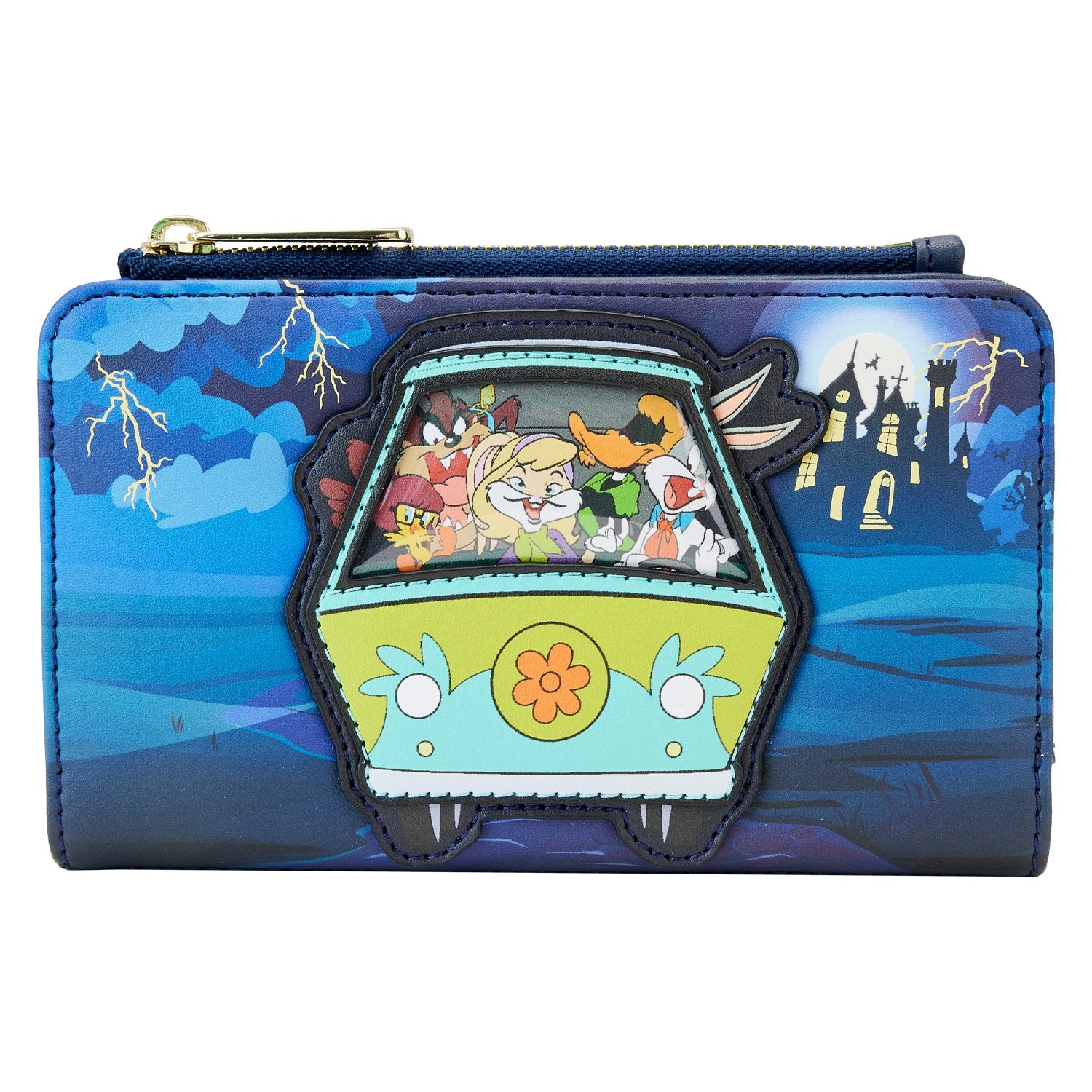 Loungefly: Warner Bros - 100Th Anniversary Looney Tunes Scooby Mash Up Flap Wallet - flash vidéo