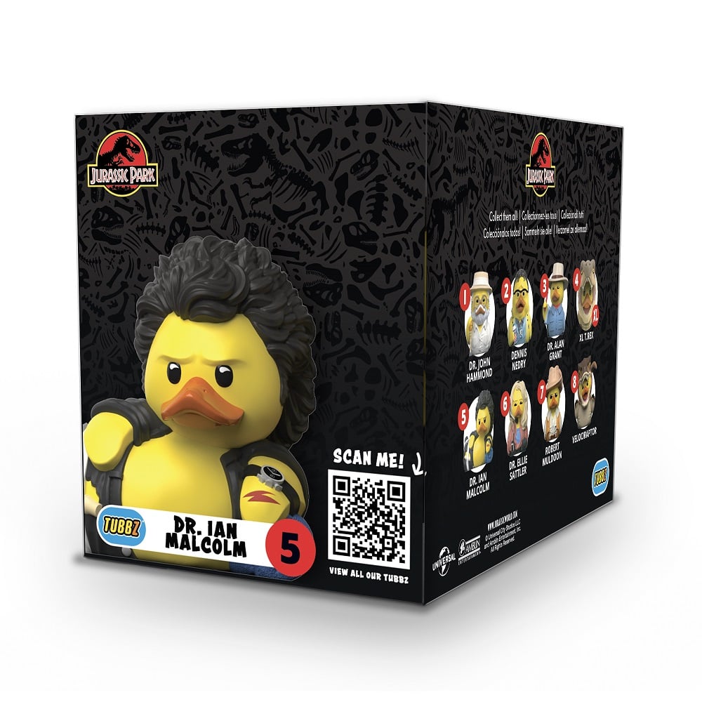 Best of TUBBZ Boîte Canard de bain - Jurassic Park - Ian Malcom - 9cm - flash vidéo