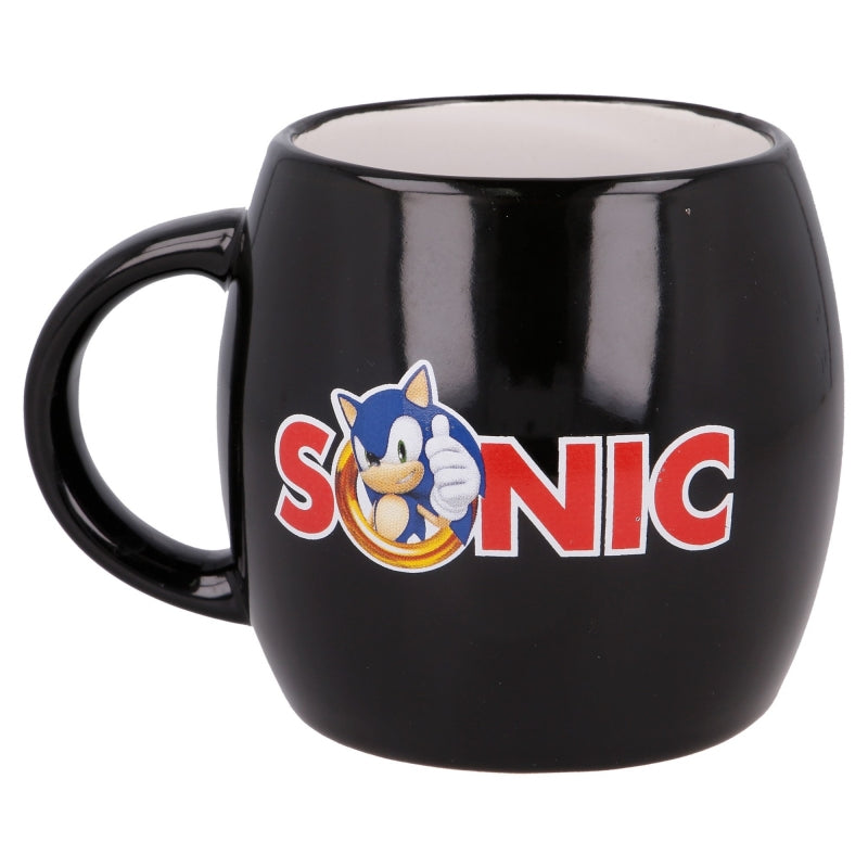 Stor Young Adult - Sega - Mug Globe Céramique en Boîte Cadeau - Sonic le Hérisson - 380 ML - flash vidéo