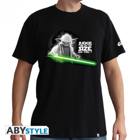 Star Wars - Yoda Black Man T-Shirt S - flash vidéo
