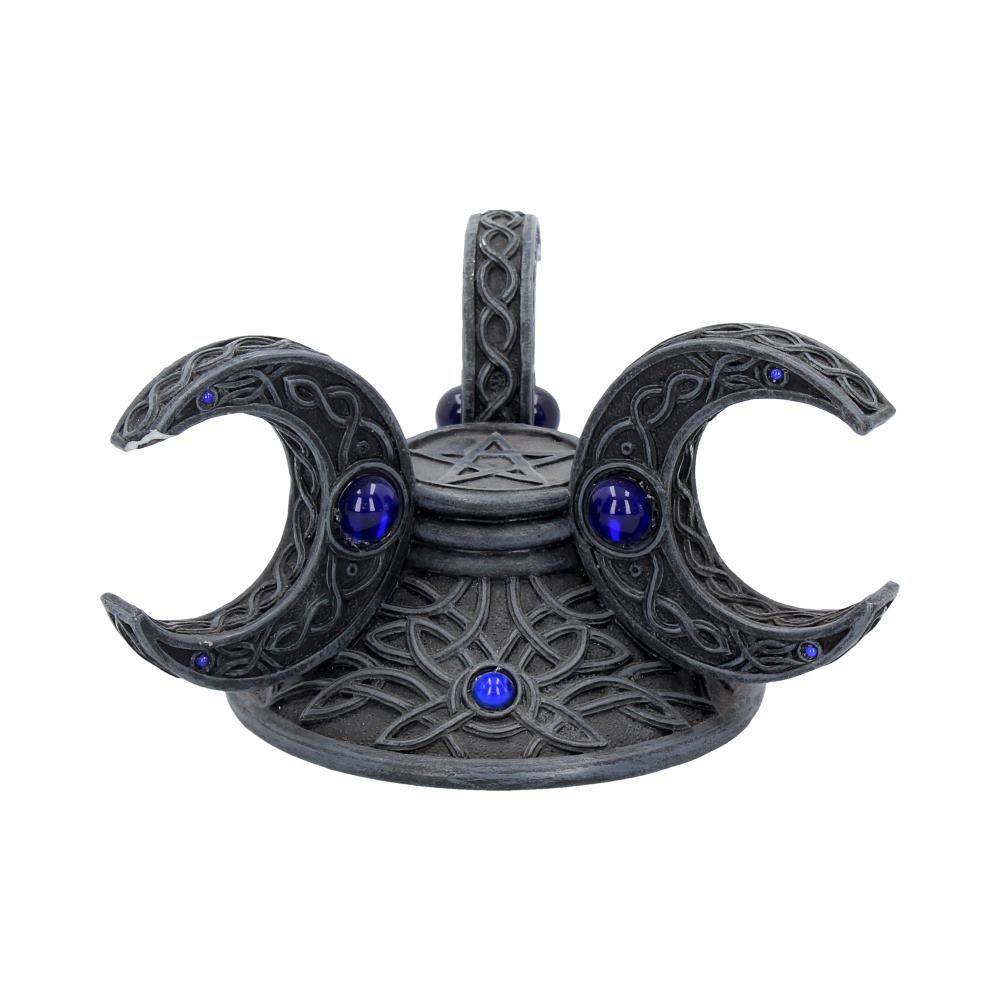 Triple Moon Crystal Ball Holder 10cm - flash vidéo