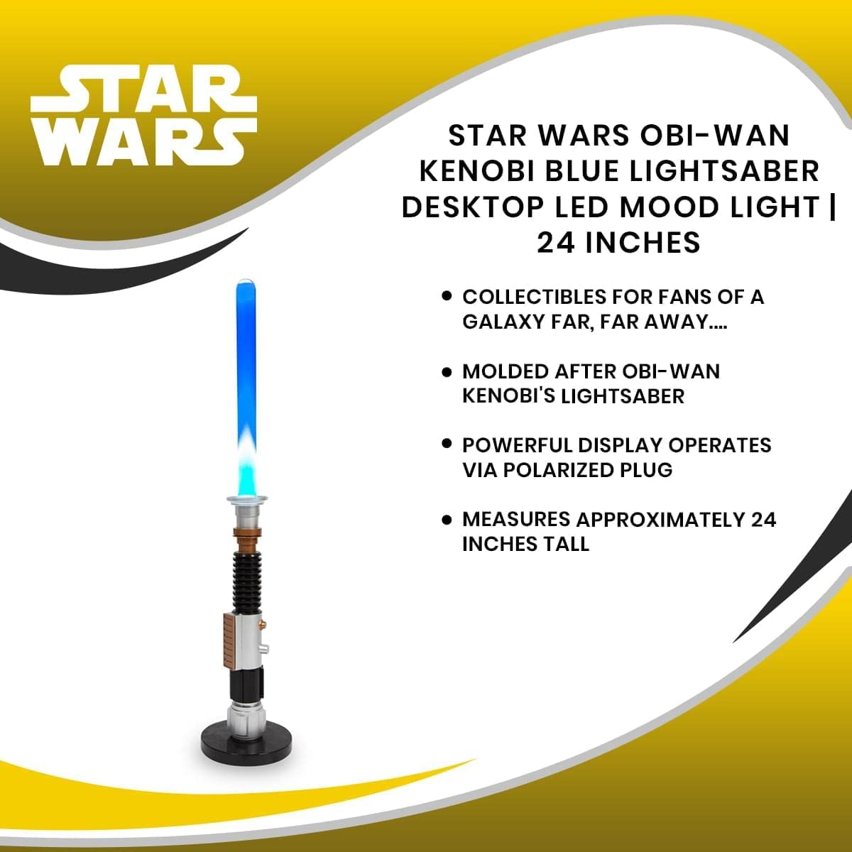 UKON!C - Star Wars - Lampe de bureau Obi-Wan Kenobi Sabre Laser Bleu - flash vidéo